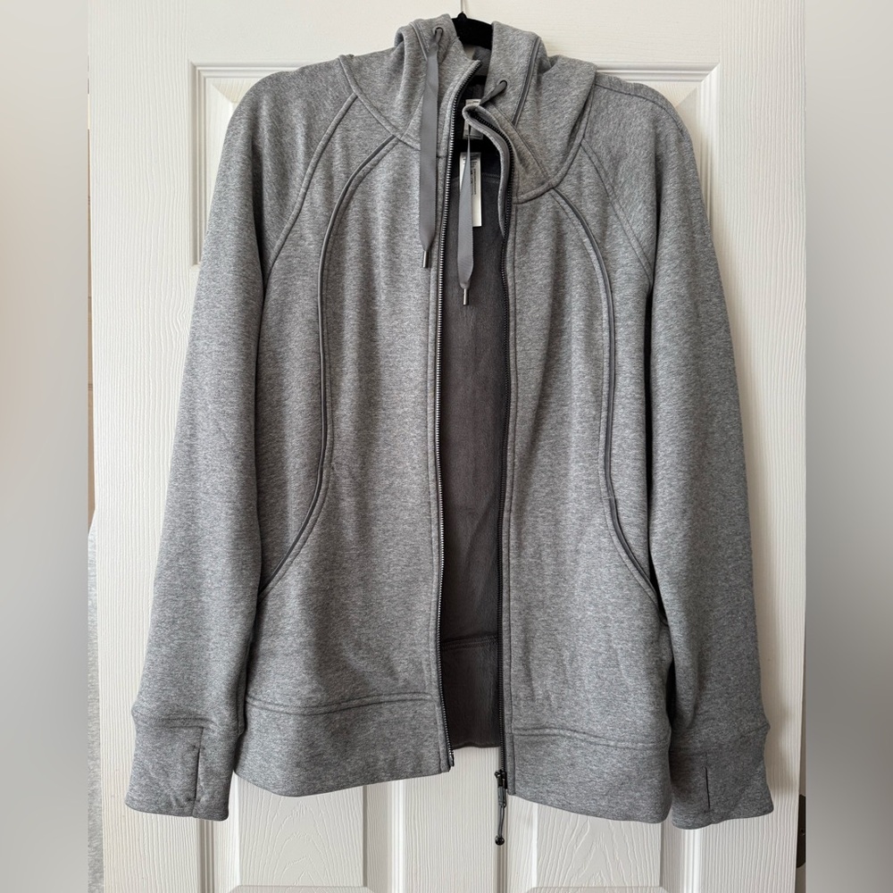 Lululemon Scuba Plush Gray Zip-Up Jacket/Hoodie 12 NWT - Picture 2 of 4